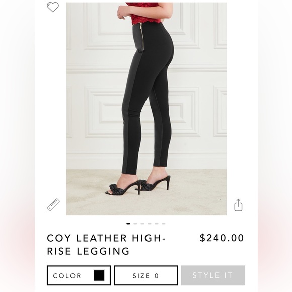 Marciano high rise faux leather leggings - Picture 2 of 12